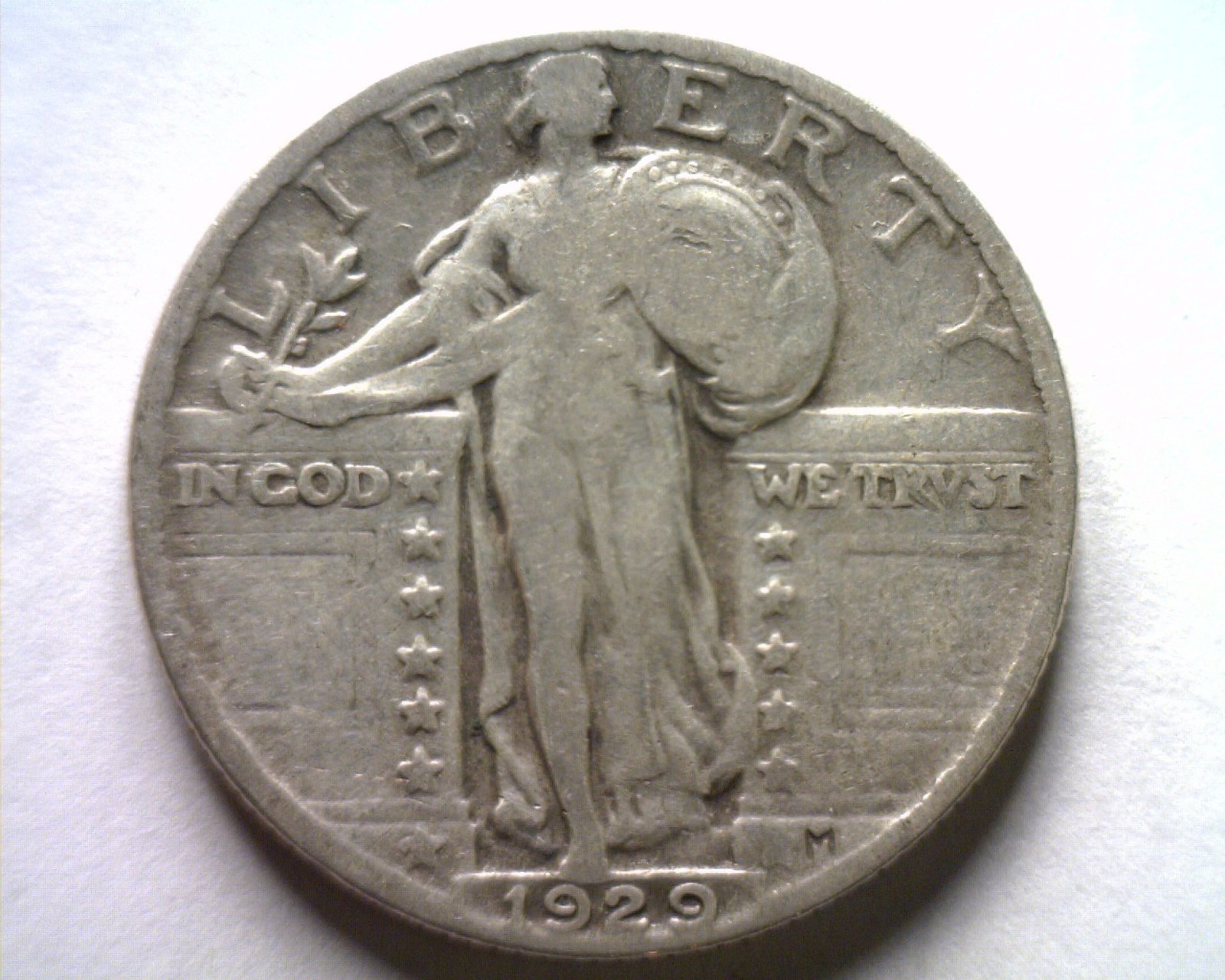 1929 STANDING LIBERTY QUARTER FINE / VERY FINE F/VF NICE ORIGINAL COIN BOBS COIN