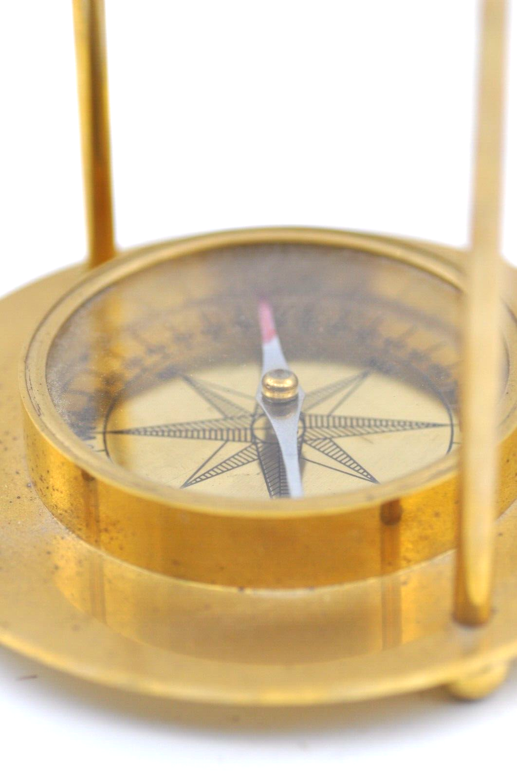 BRASS GLOBE AND COMPASS DECORATION