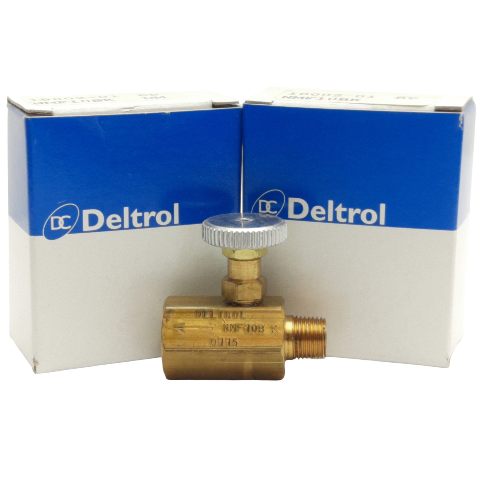 Lot of 2 Deltrol NMF10BK Needle Valve 2000psi, 1/8in Male & Female NPTF, 3.2gpm