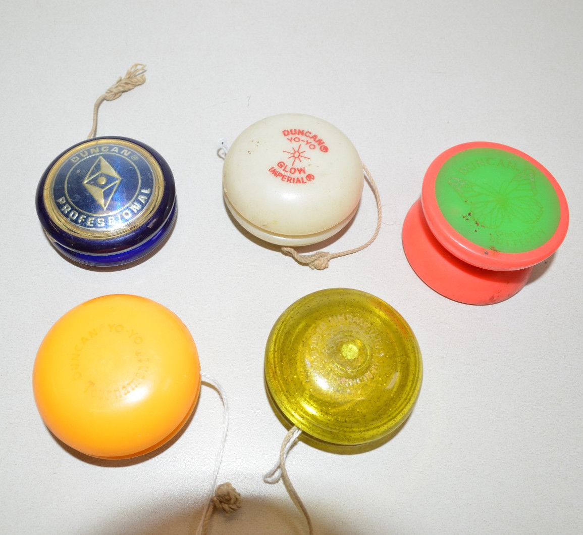 Vintage DUNCAN YOYO Lot Tournament Butterfly Sparkle Glow In The Dark