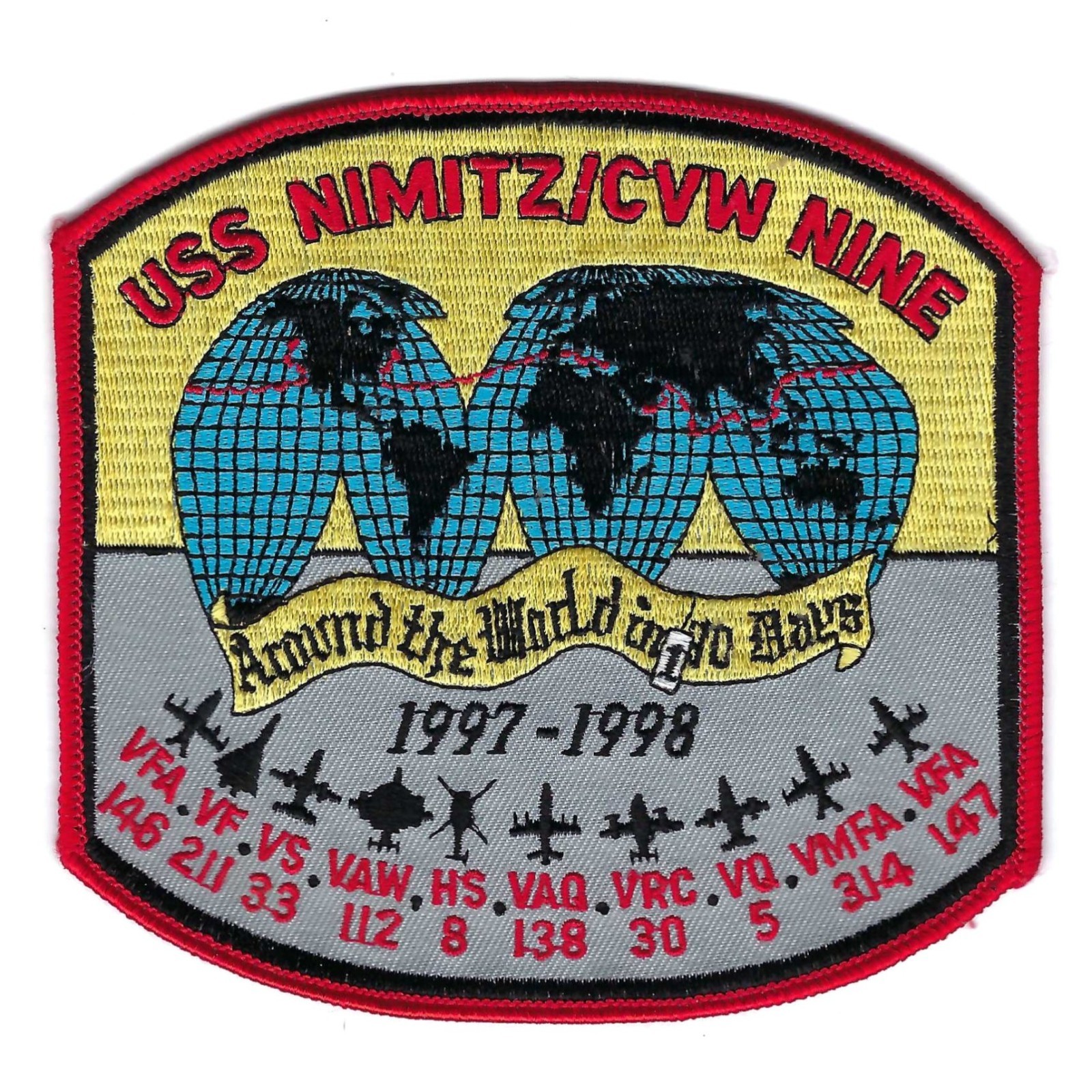 CVN-68 USS NIMITZ WORLD CRUISE 1997-98  #2 patch