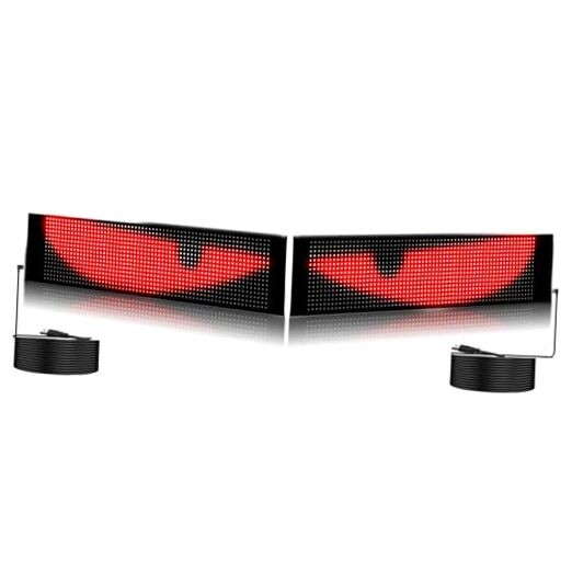 2PCS Devil Eyes Light for Cars Windshield Bluetooth, APP Control, LED Sign