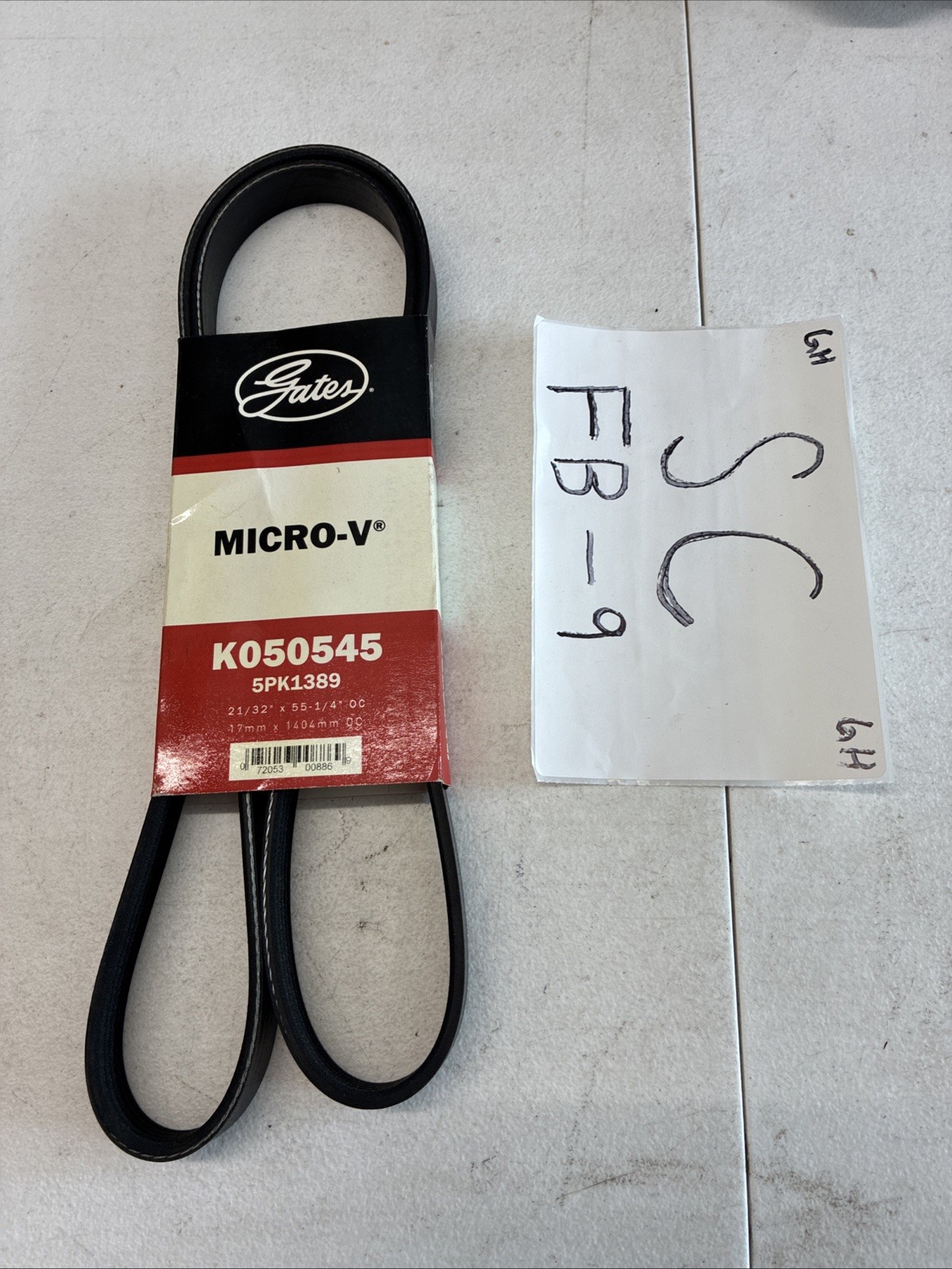 Gates Standard Micro-V Belt, K050545