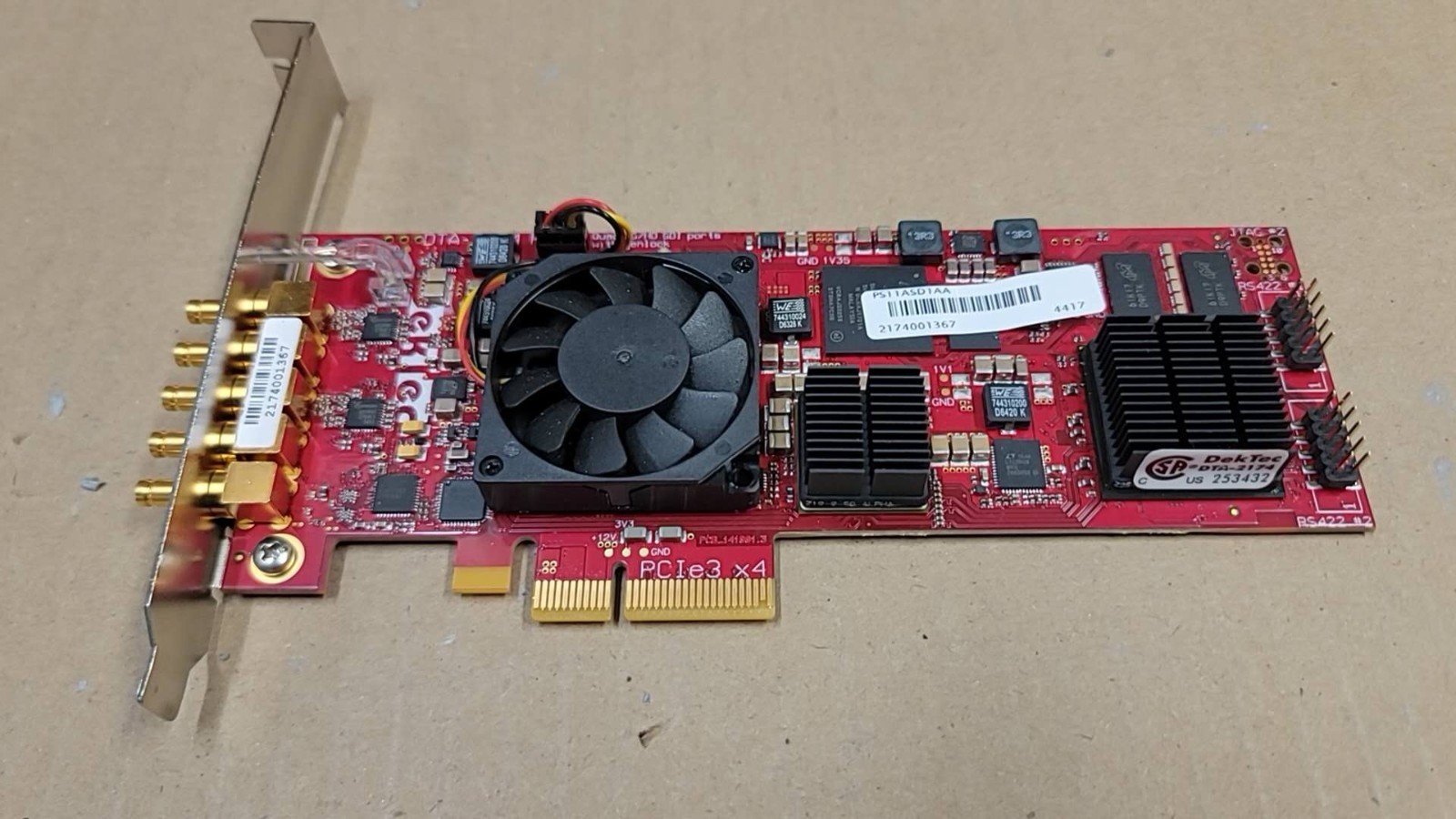DEKTEC DTA-2174 R2 QUAD 3G-SDI/ASI PCIe ADAPTER GENLOCK BROADCAST CAPTURE CARD