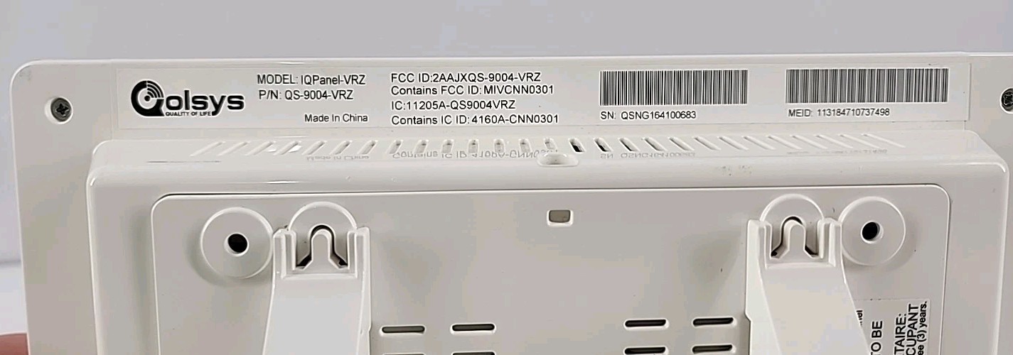 Qolsys IQ Panel All In One Security Panel with 7" Touch Display VRZ Brinks