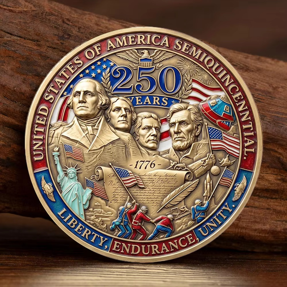 USA 250th Anniversary Challenge Coin Semiquincentennial 1776-2026 Collectible