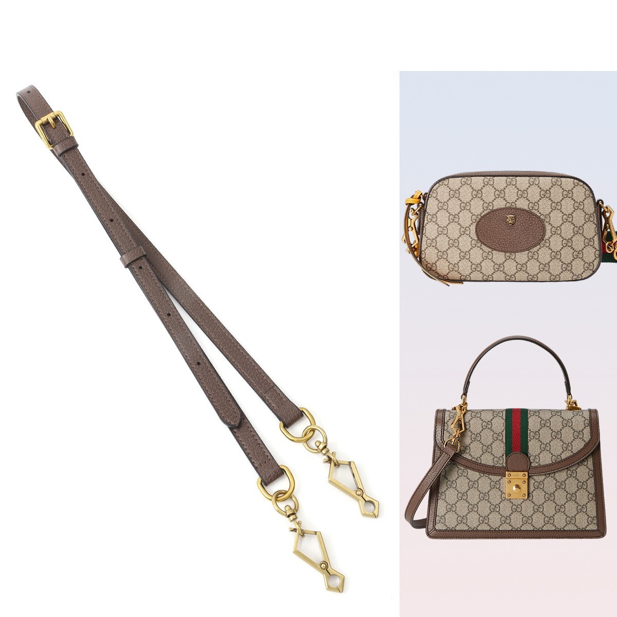 Bag Strap Replacement Fit for Ophidia GG Mini Canvas & Leather Shoulder Bag