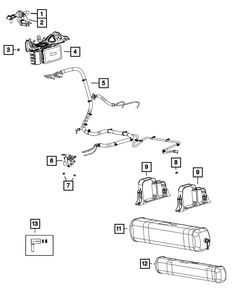 Genuine Mopar Air Line Assembly Rear 68460811AD