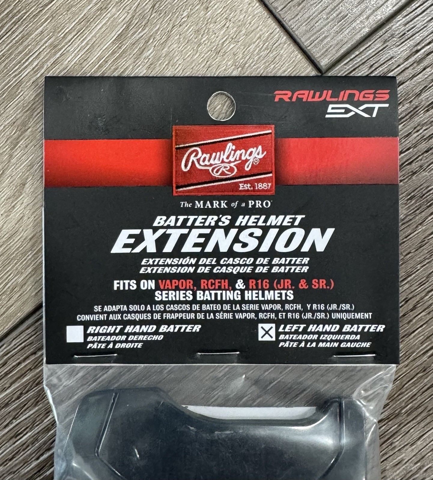 Rawlings EXT LEFT Hand Batter's Helmet Extension New In Package