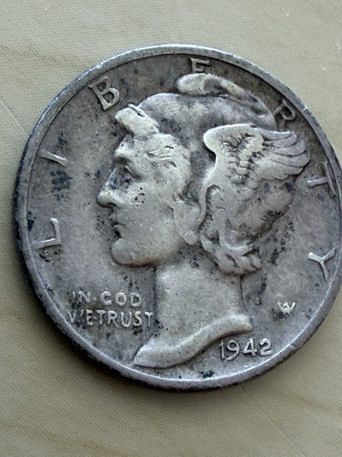 1942 Mercury Dime