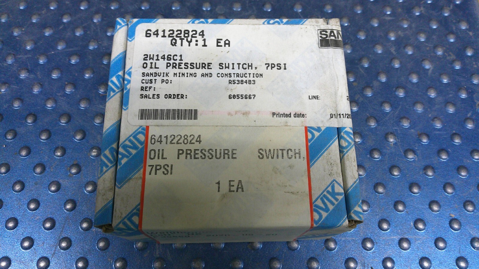 Sandvik Oil Pressure Switch 7PSI 64122824