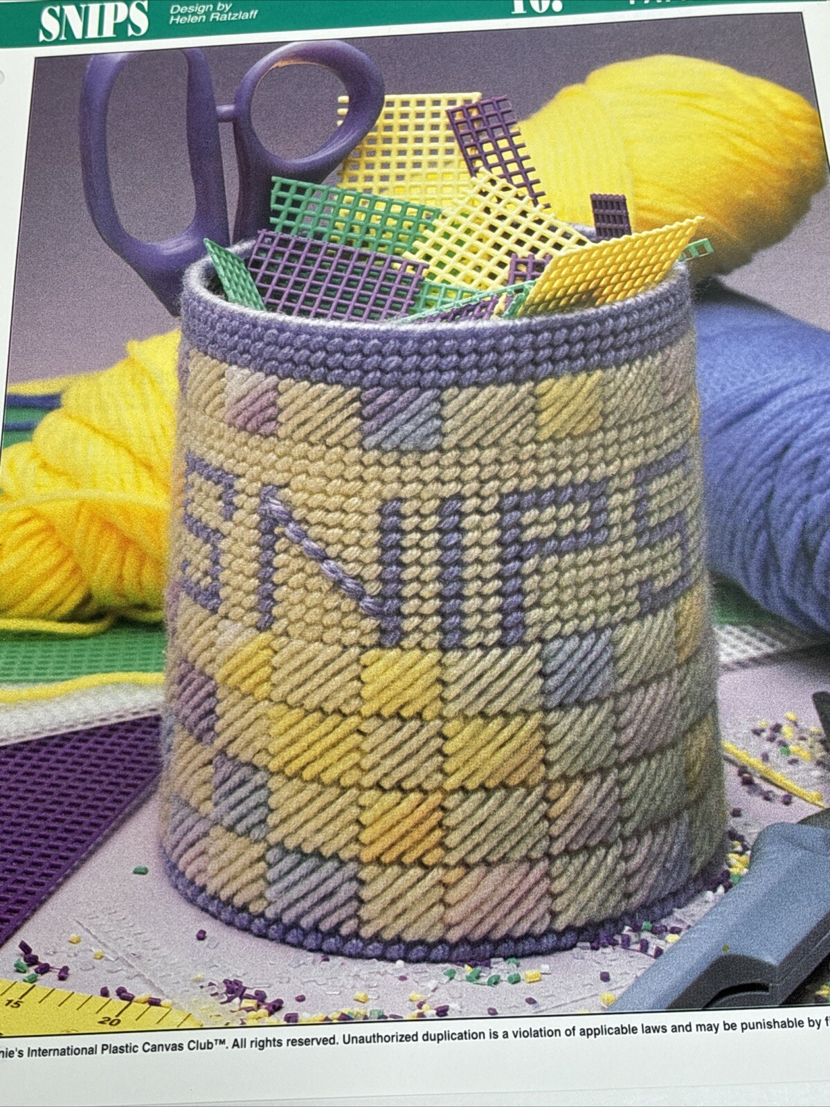Snips Holder Annie's Attic Plastic Canvas Pattern