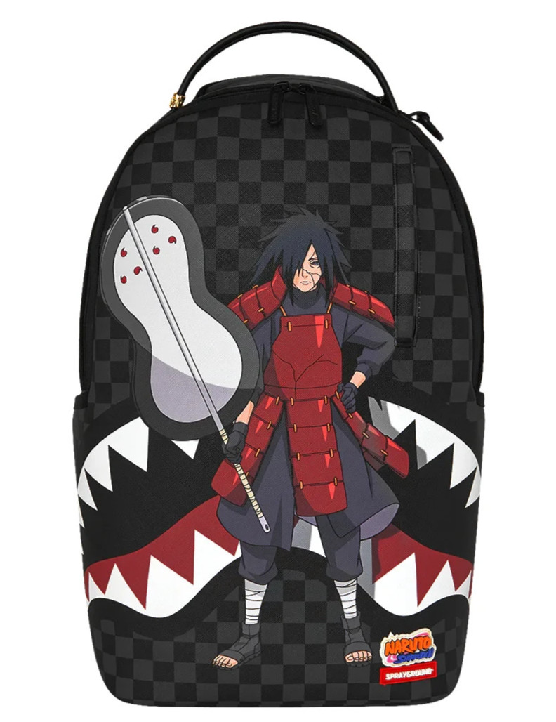 Sprayground NARUTO MADARA Backpack🔥New Black Check Bookbag Large School Bag