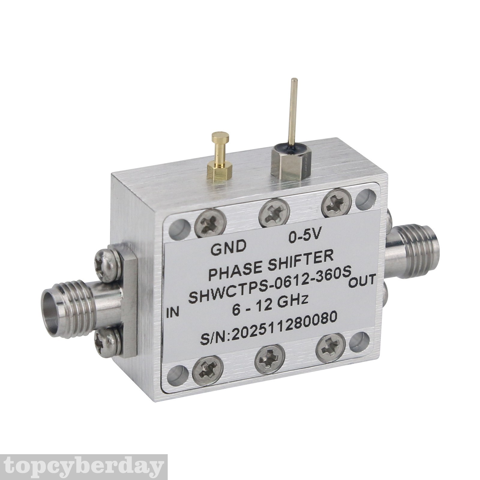6000-12000MHz 0-600 Degree RF Electrically Controlled Analog Phase Shifter