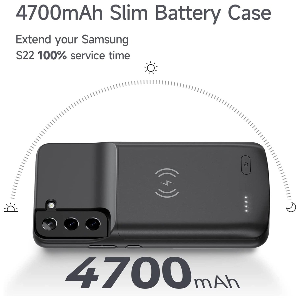 Slim Protective Charging Case (4800 mAh) for Galaxy S22 Plus