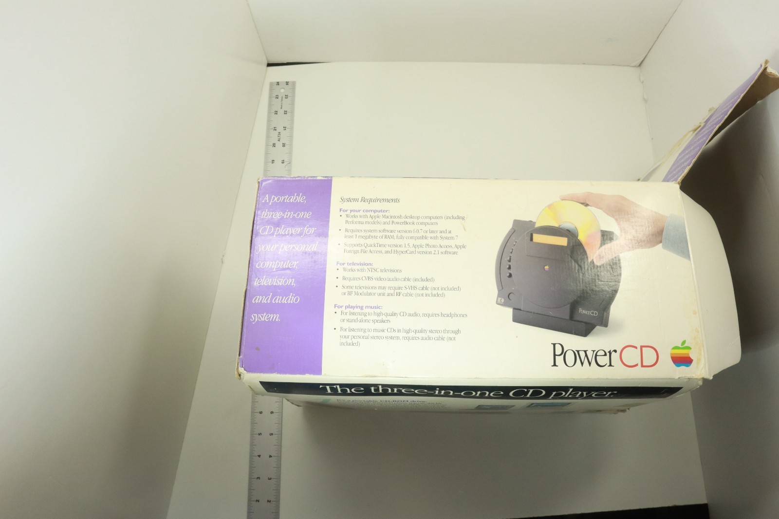 Apple PowerCD / Power CD Player, with Box (Read Description)