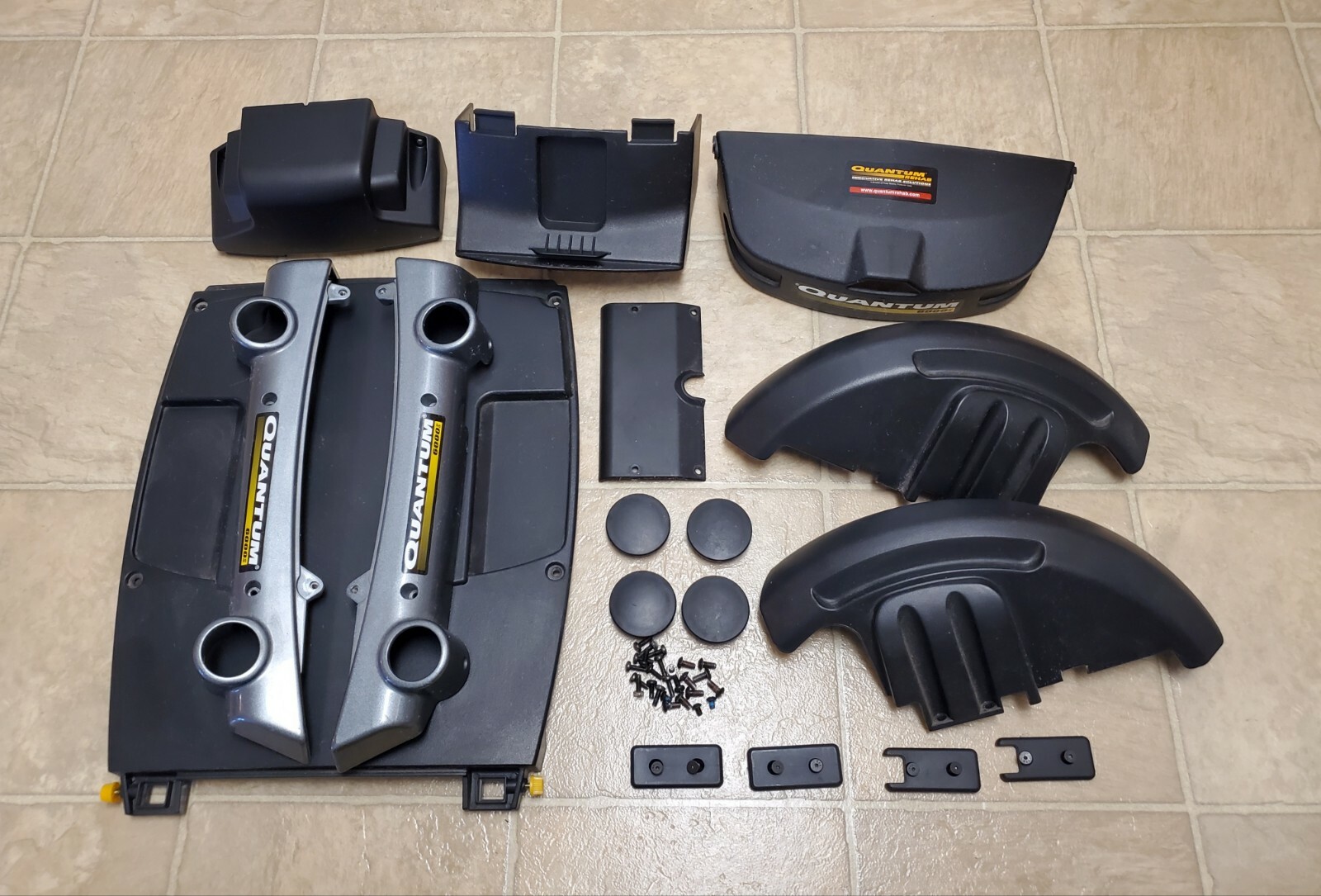Pride Quantum 6000ZPower Wheelchair all Guards, Shrouds, Covers, Caps w Hardware