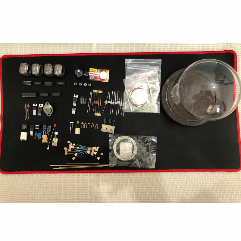 Classic Vintage IN-12 Nixie Tube Clock Kit DIY Unassembled W/Round Glass Case US