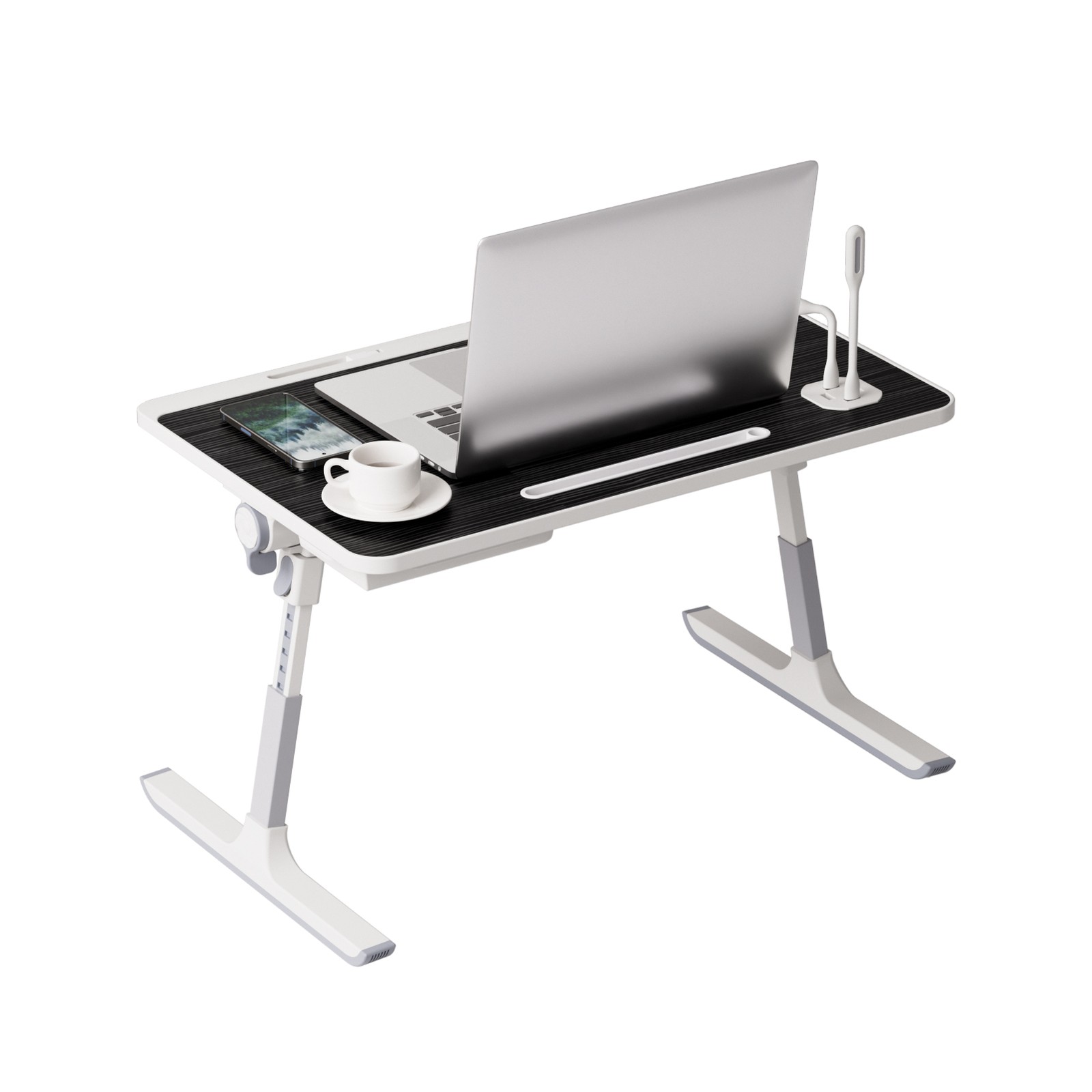 Folding Laptop Desk Table Bed Adjustable Portable Computer Stand Tray Furniture