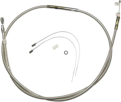 Magnum Polished Stainless Clutch Cable 72-11/16" #522816 Harley Davidson