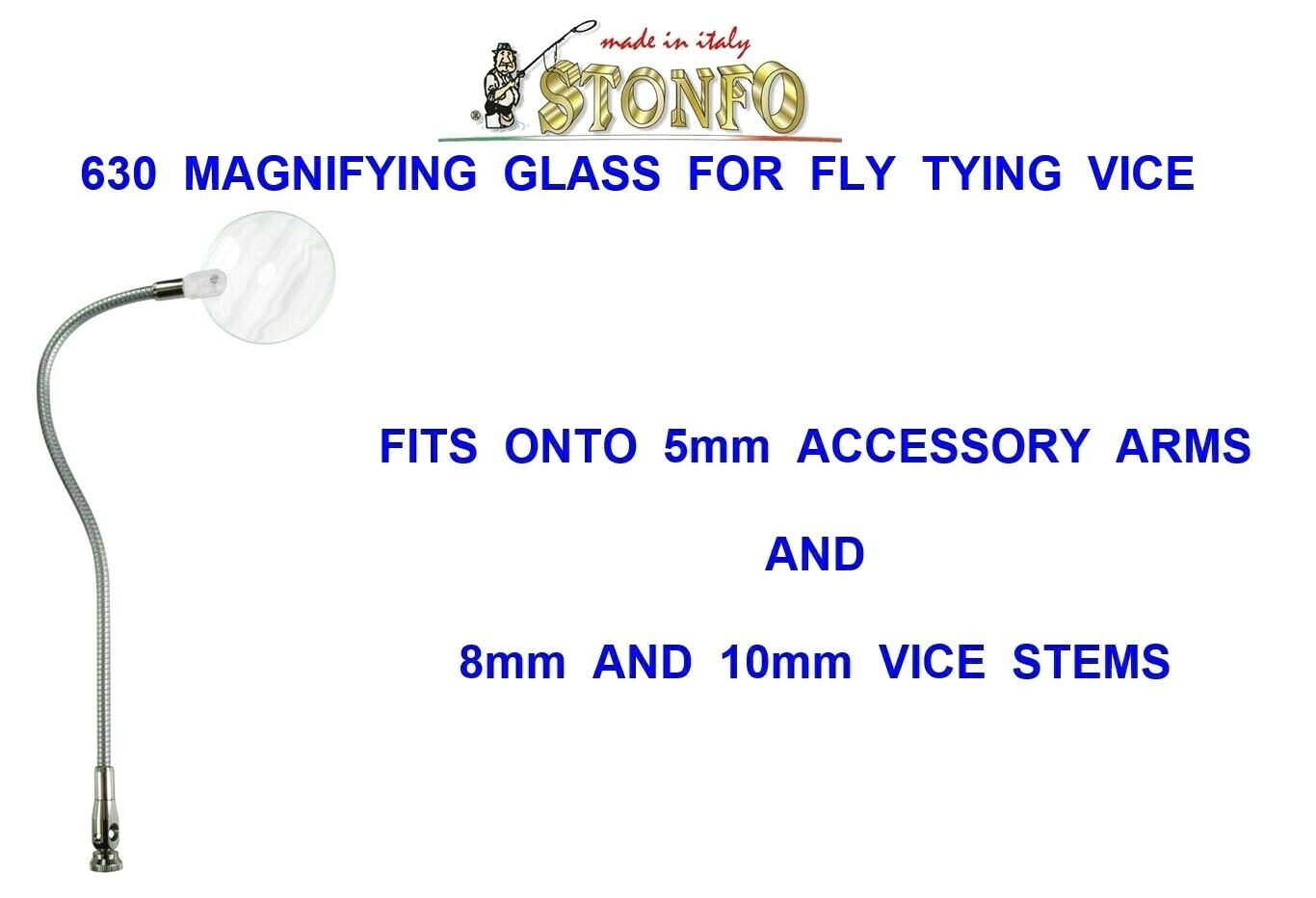 2026 STONFO 630 MAGNIFYING GLASS FOR FLY TYING VICE SALMON TROUT DRY WET FLIES