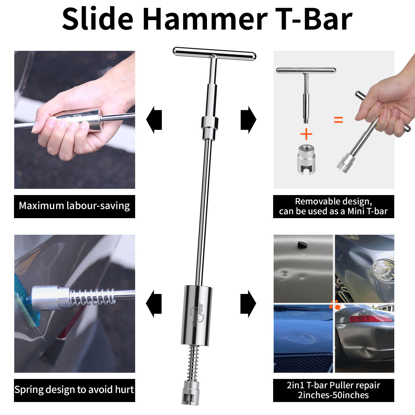 PDR Car Body Dent Puller Bridge Lifter Tool Paintless Hail Remover Repair Kit