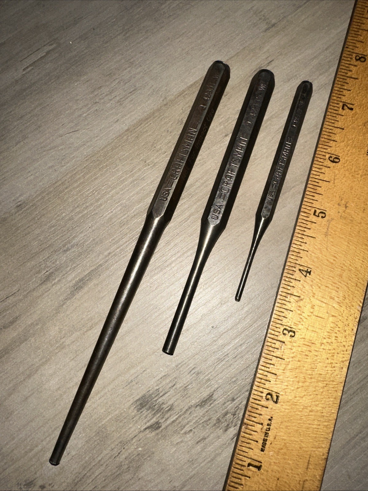 Craftsman Punch Set Mixed USA 42901, 42885 & 42882 Used 3 Total!