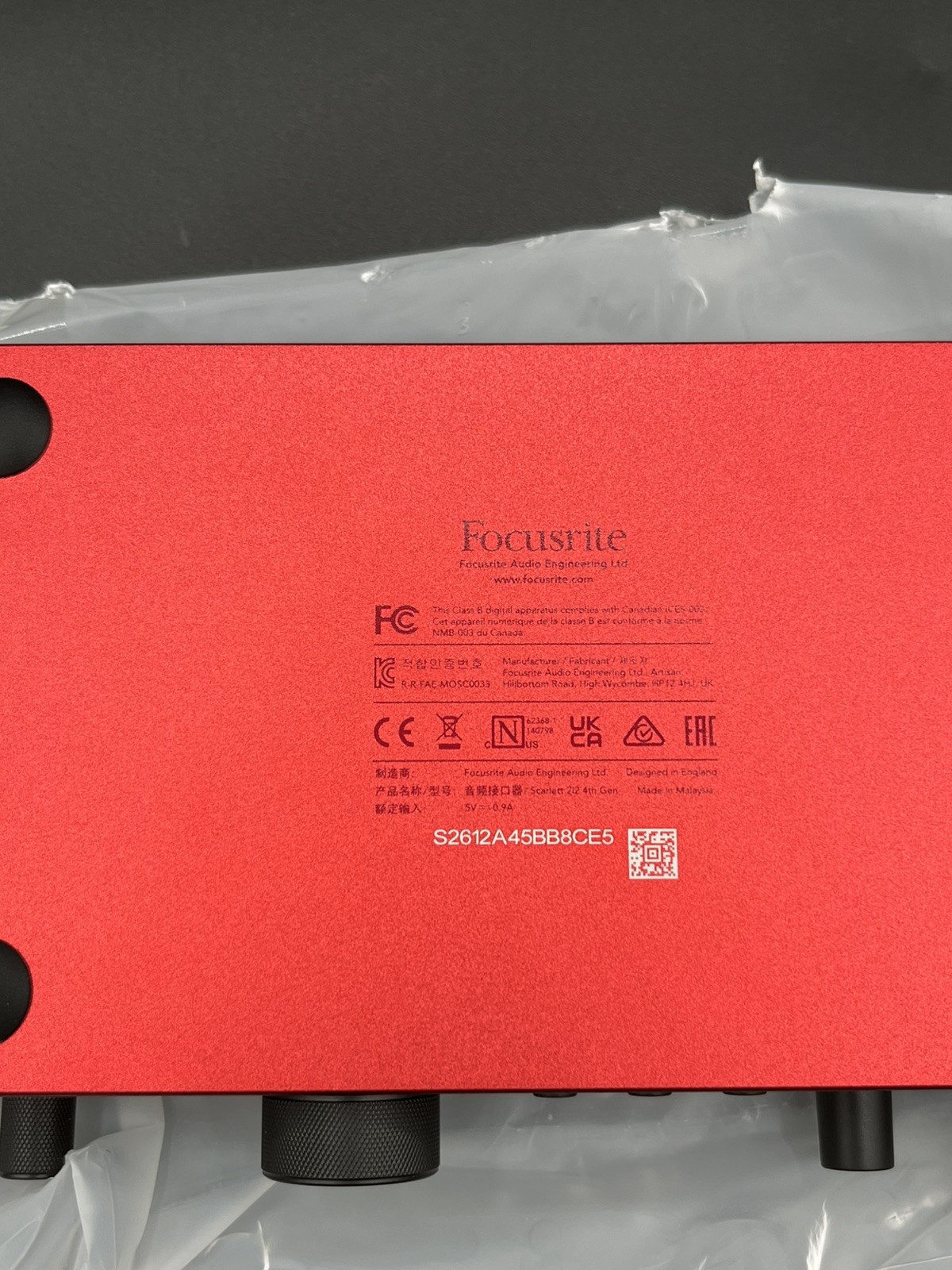 Focusrite Scarlett 2i2 4th Gen Audio Interface USB For Recording Studio