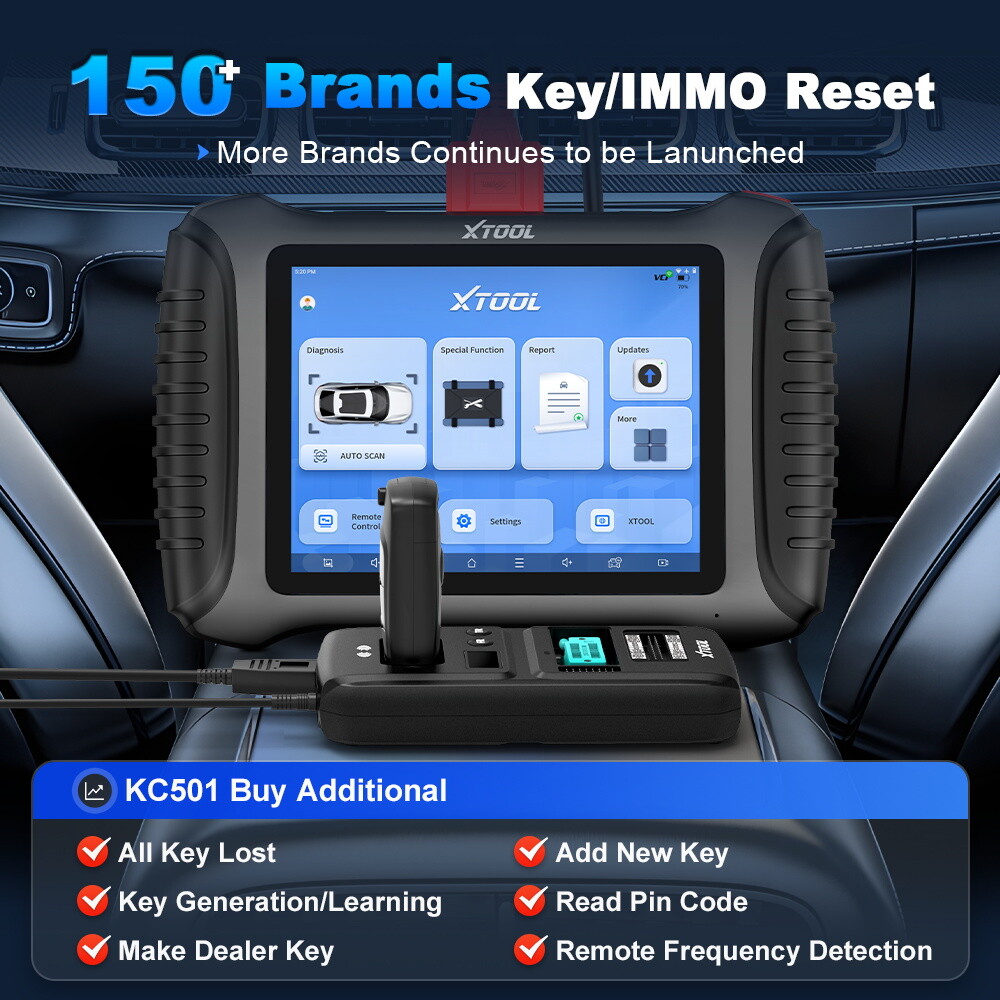 XTOOL IP900BT Wireless OBD2 Bidirectional Diagnostic Scanner Car ECU Coding FCA