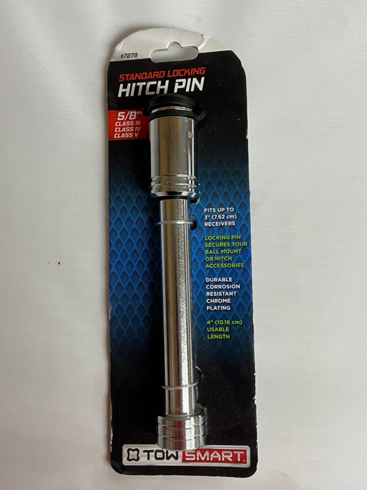 TOWSMART Standard Hitch PIN 5/8" Fits up to 3" Receivers Class 3/4/5 #7279