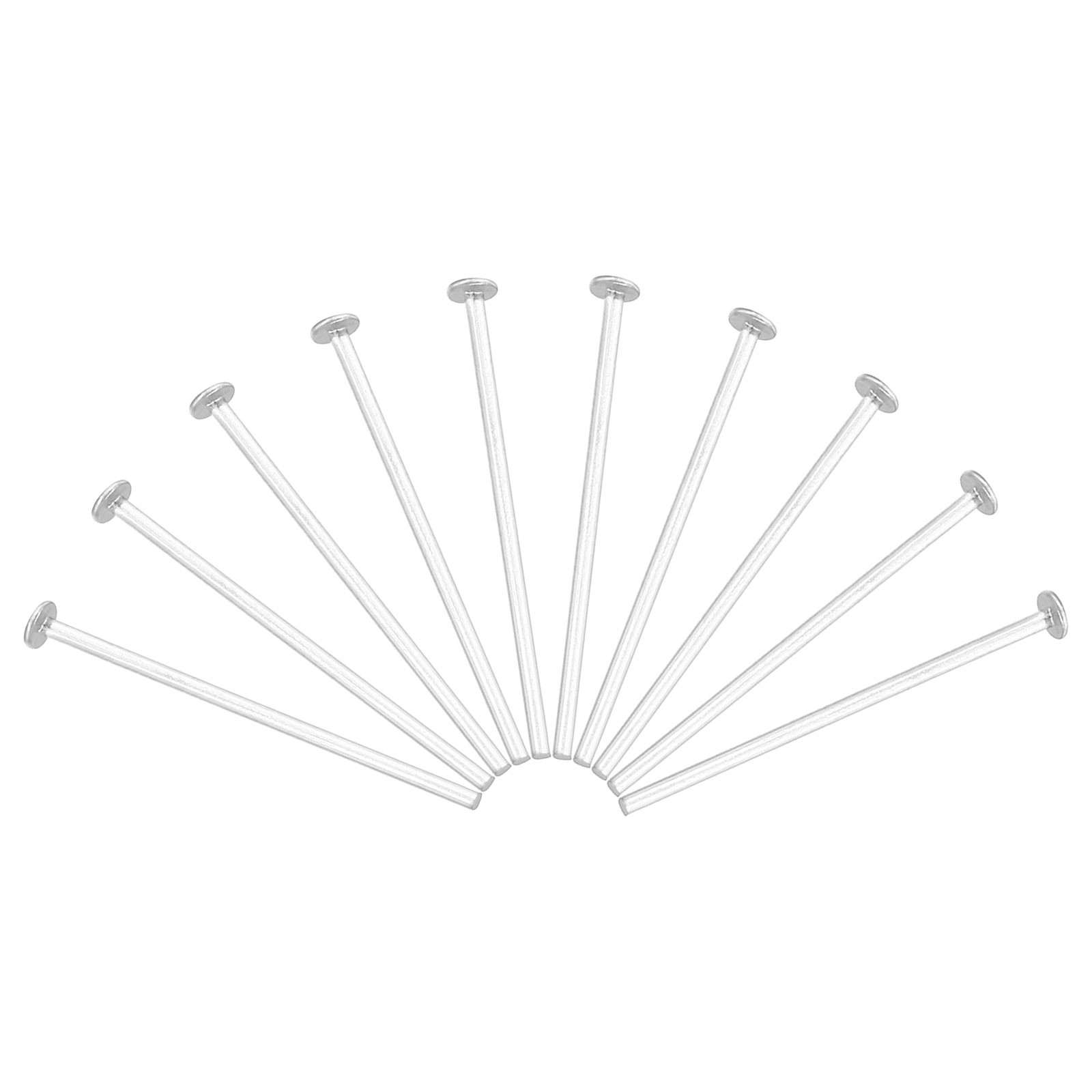 300Pcs 3mm OD x 25mm L Chandelier Connector Clips Aluminium Pins Silver