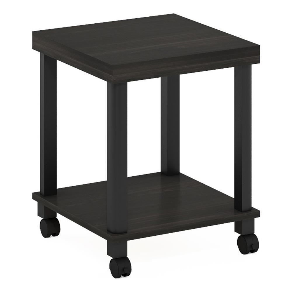 Furinno TURN-N-TUBE CLASSIC 2-Tier End Table in Side Table with Espresso/Black