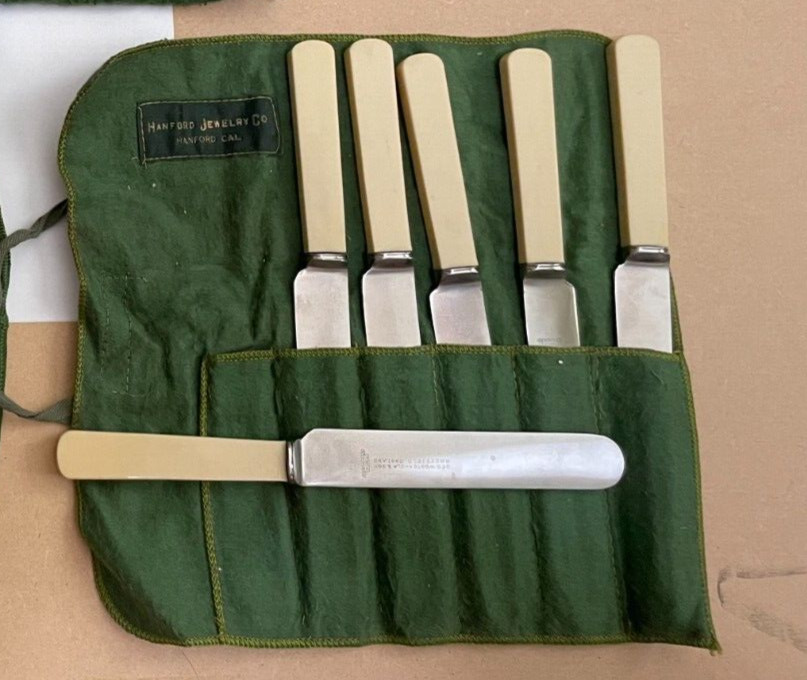 Set of 6 French Ivory Butter Knives By Geo. Wostenholm & Son -England