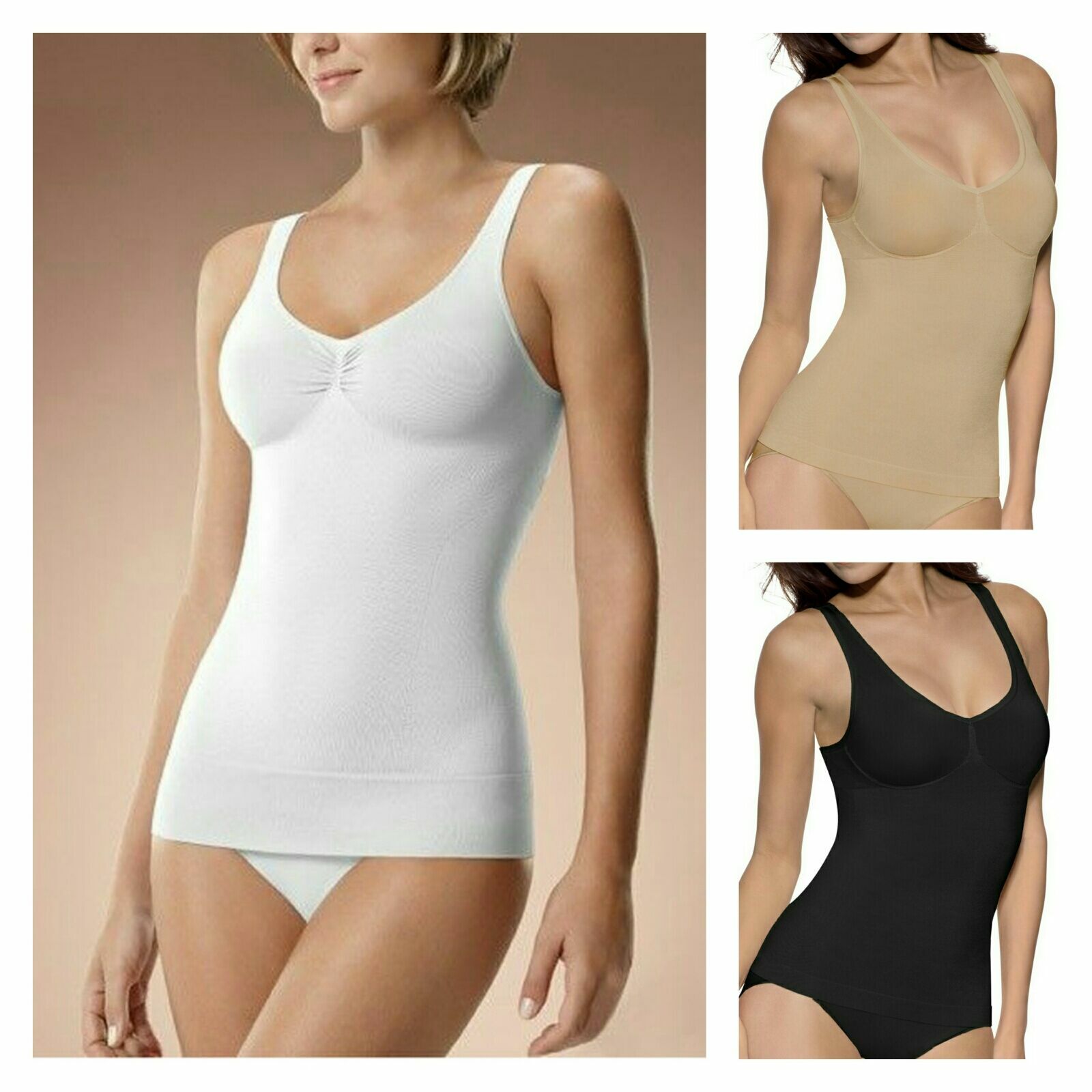 S-3XL Women Slimming Tummy Shapewear Ladies Seamless Firm Vest Control 1/2 PCs