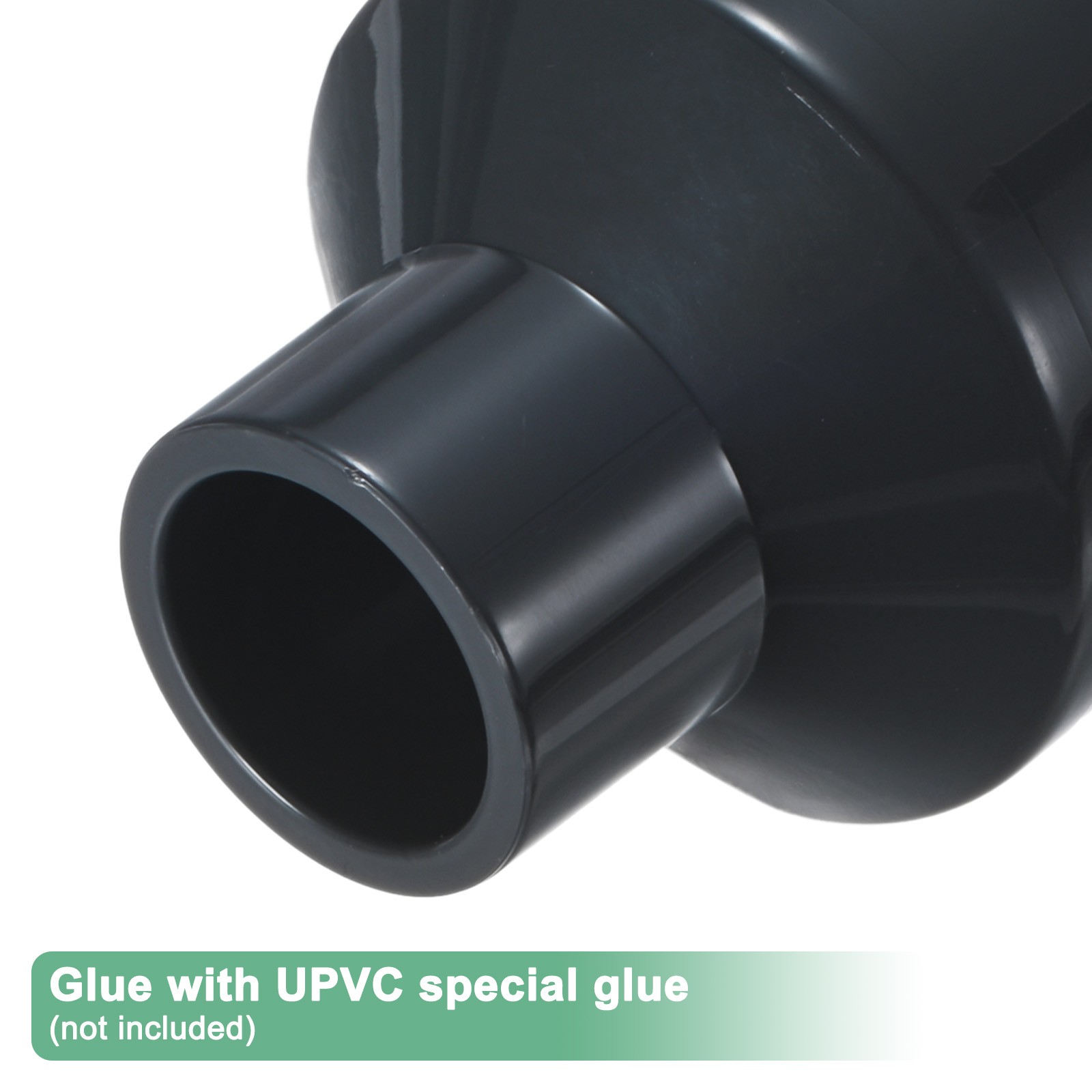 4-Pack UPVC Reducer Pipe Fitting, DN32*15 Reducing Coupling Connector, Grey