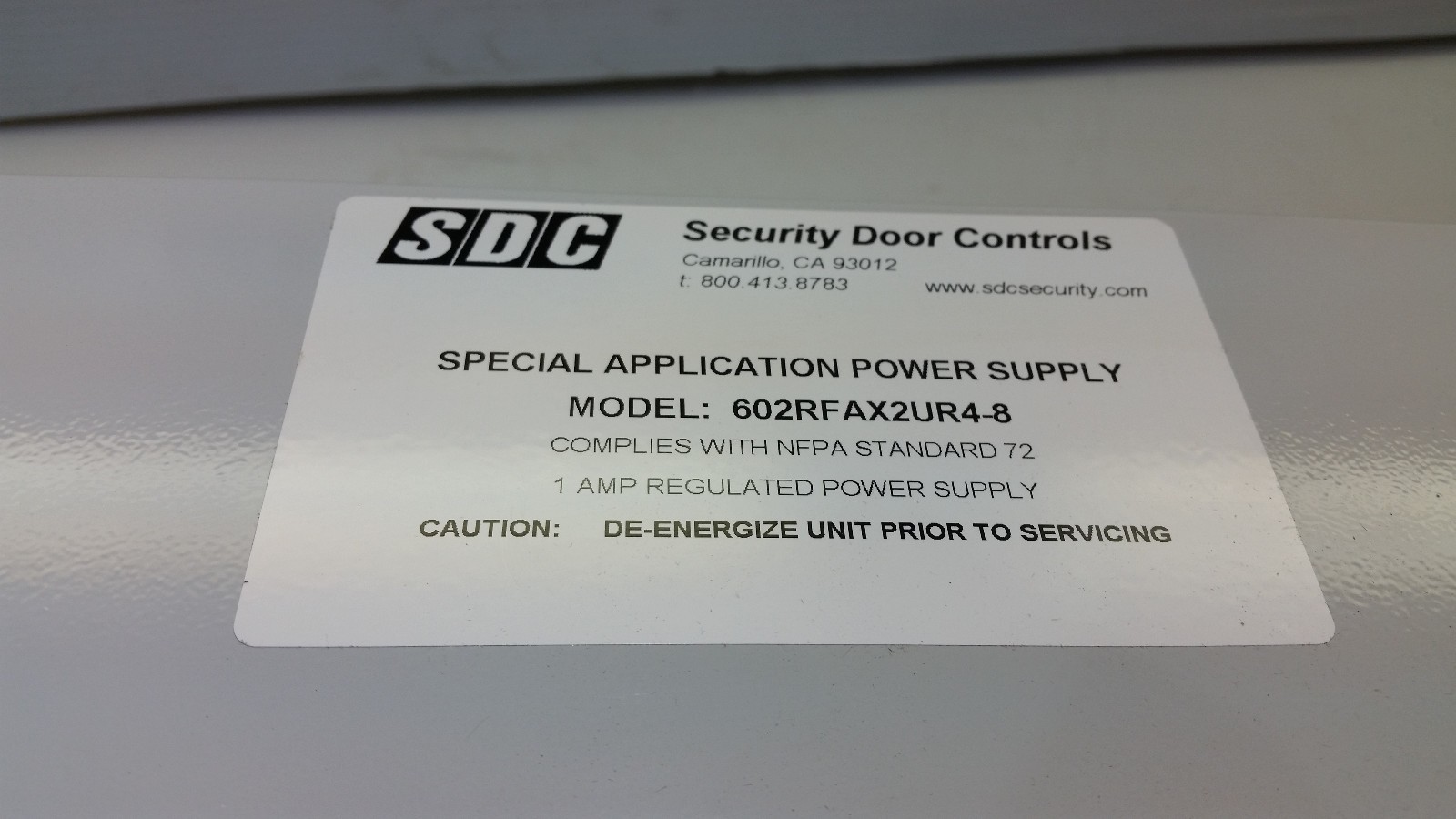 SDC 602RFAX2UR4-8 Special Application Power Supply