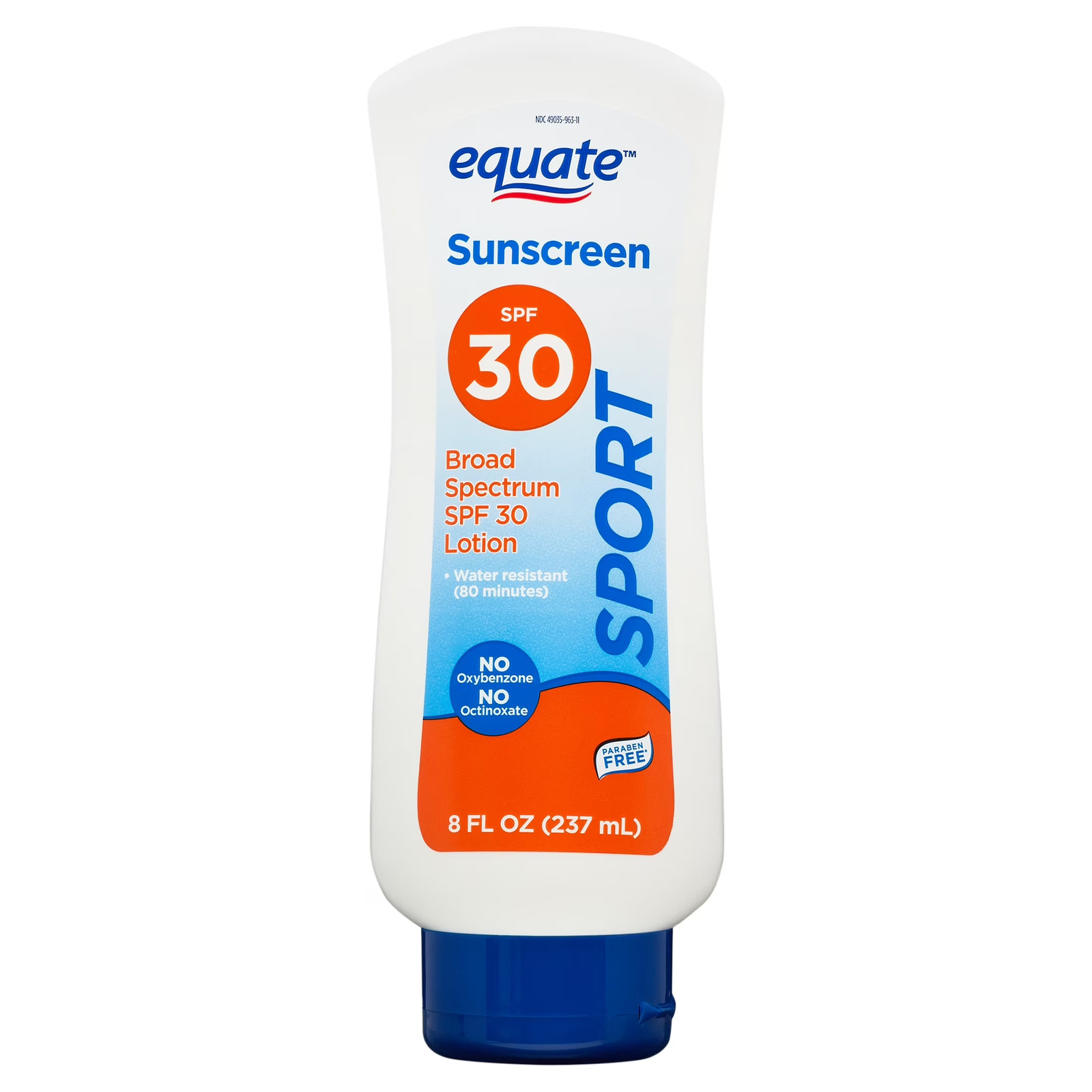 Equate Sport Broad Spectrum Sunscreen Lotion, SPF 30, 8 Fl Oz