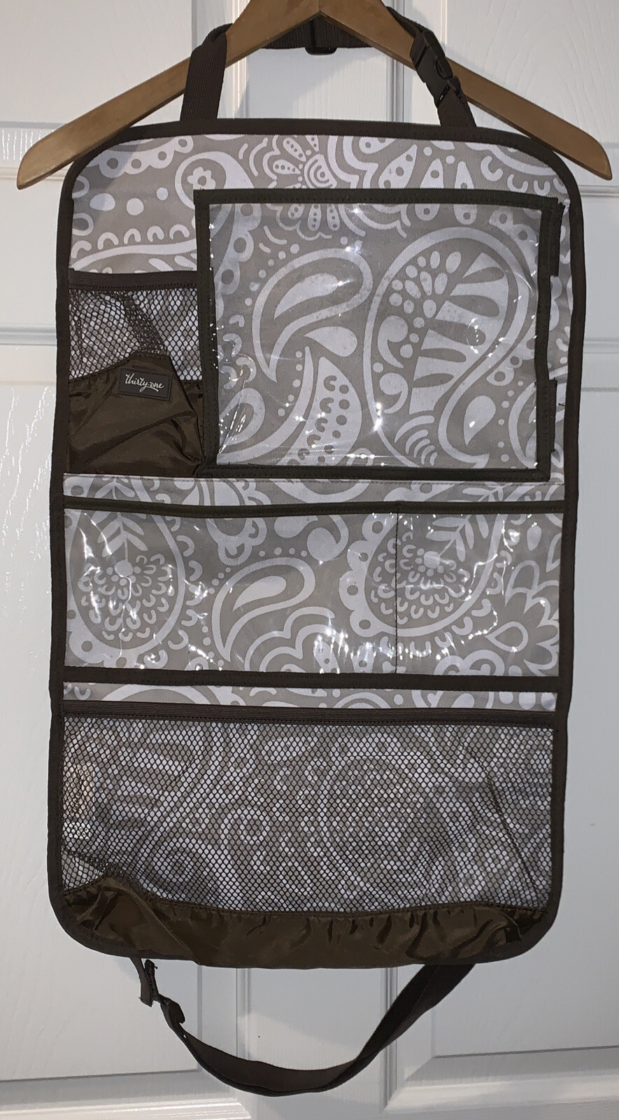 Thirty One Hang-Up Activity Organizer Taupe Playful Parade For Home/Car