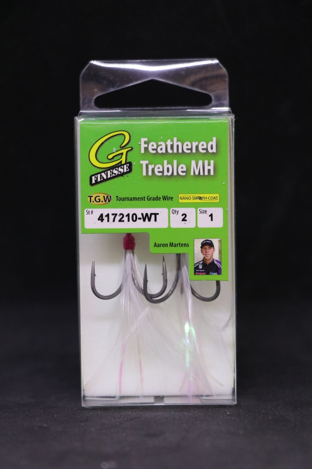 Gamakatsu G-Finesse Feathered Treble Hooks MH - Size 1 - White Tinsel