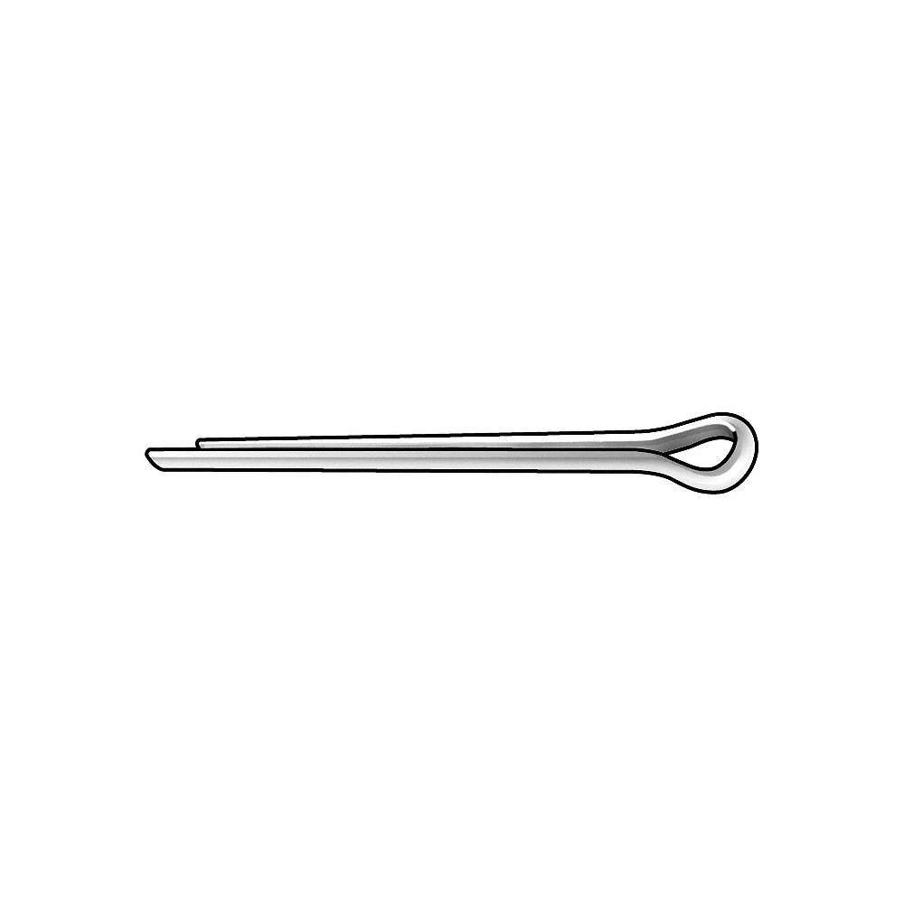 GRAINGER APPROVED 2UJD5 Cotter Pin,5/32 in dia,1 in L,PK50 2UJD5