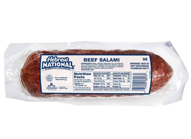 Hebrew National Salami 2 Lb (1 Pack),