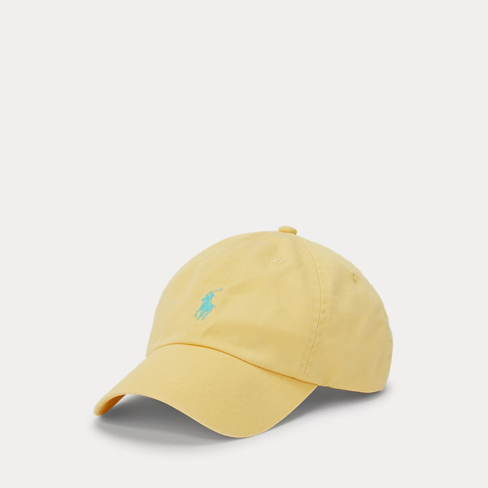 Polo Ralph Lauren Cotton Chino Baseball Cap Corn Yellow, Adjustable