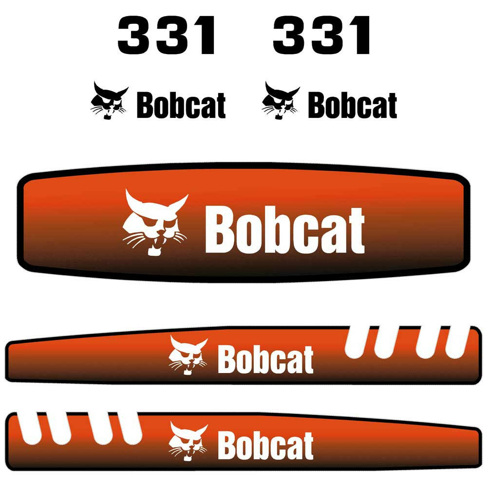 Bobcat 331 Decal Sticker Kit Aftermarket Repro Decals for 331, UV Laminated!