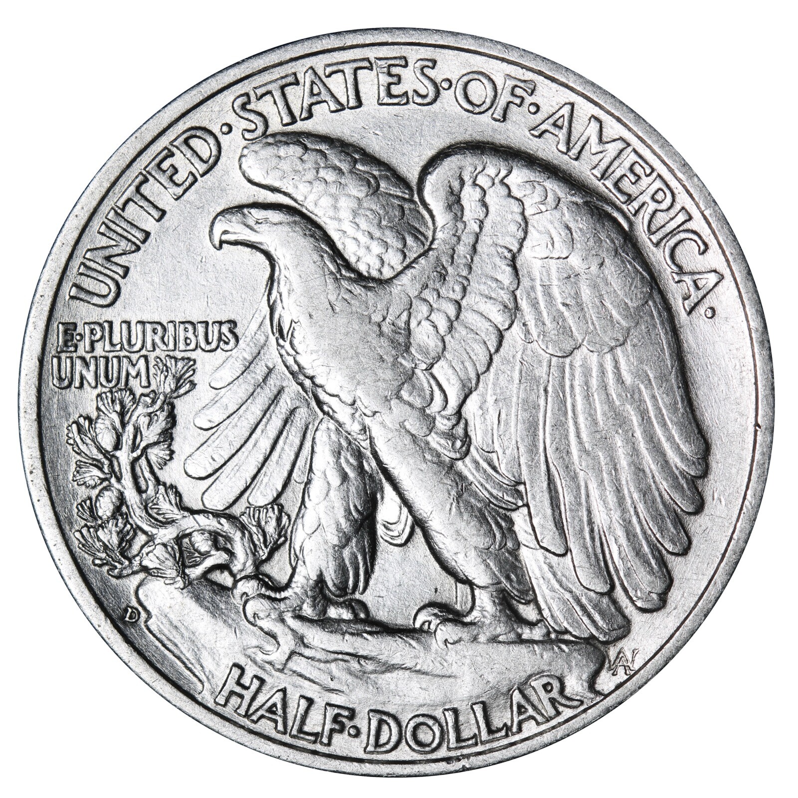 1937-D Walking Liberty Half Dollar In AU Condition