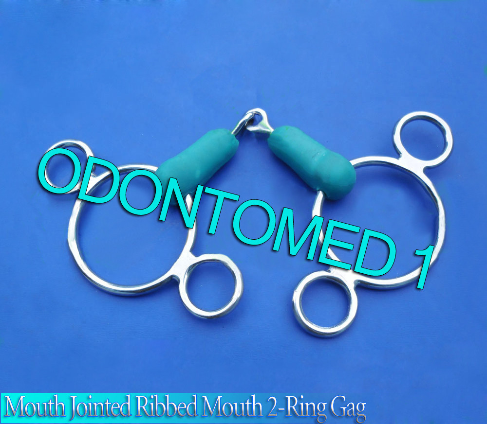 Mouth Jointed Ribbed Mouth 2-Ring Gag Bit 5 Inch BT-009