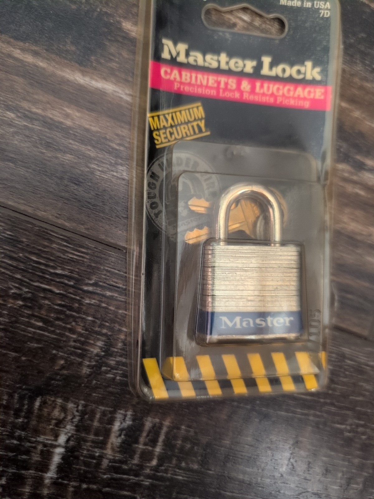 Master Padlock Model #7-D Padlock With 2-Keys, KD - New Old Stock Locksmith