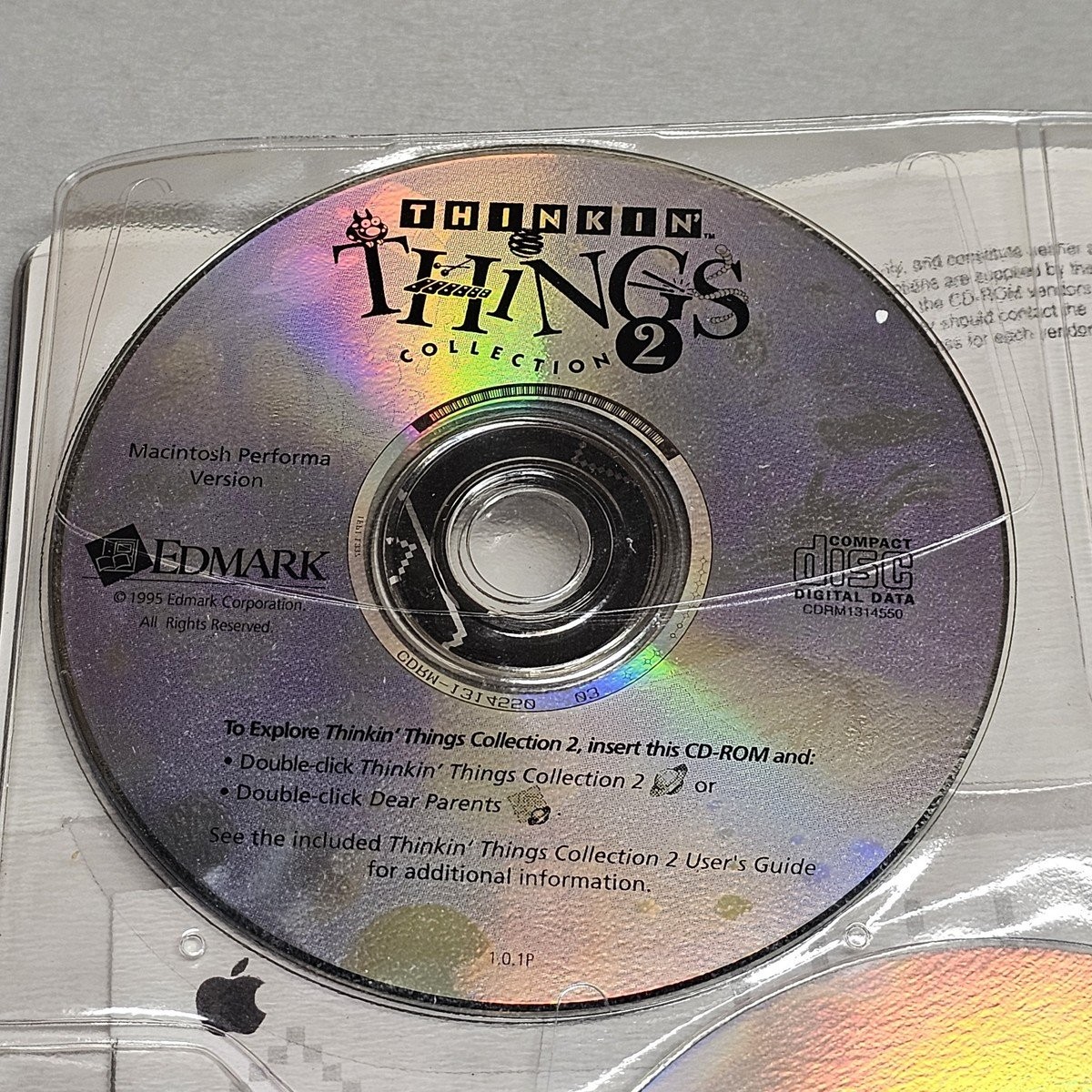 Apple Macintosh Compact Discs CD-ROM Storage Binder Case Vintage