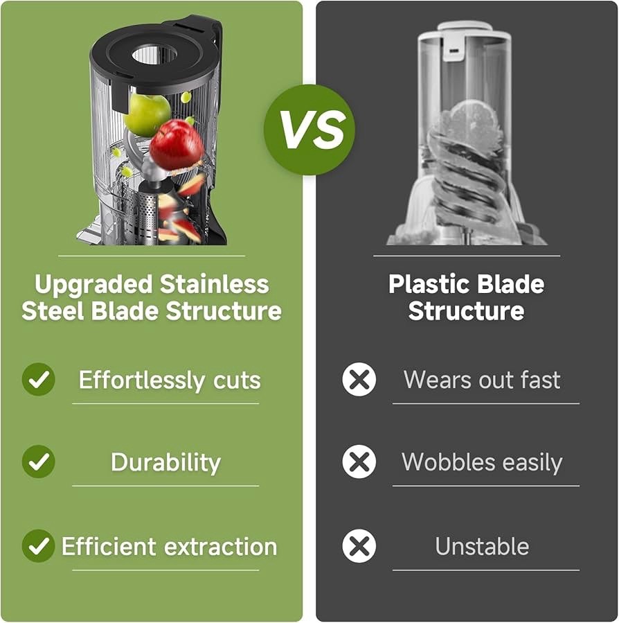 Cold press Juicer Machines with 5.2" Extra Self-Feeding