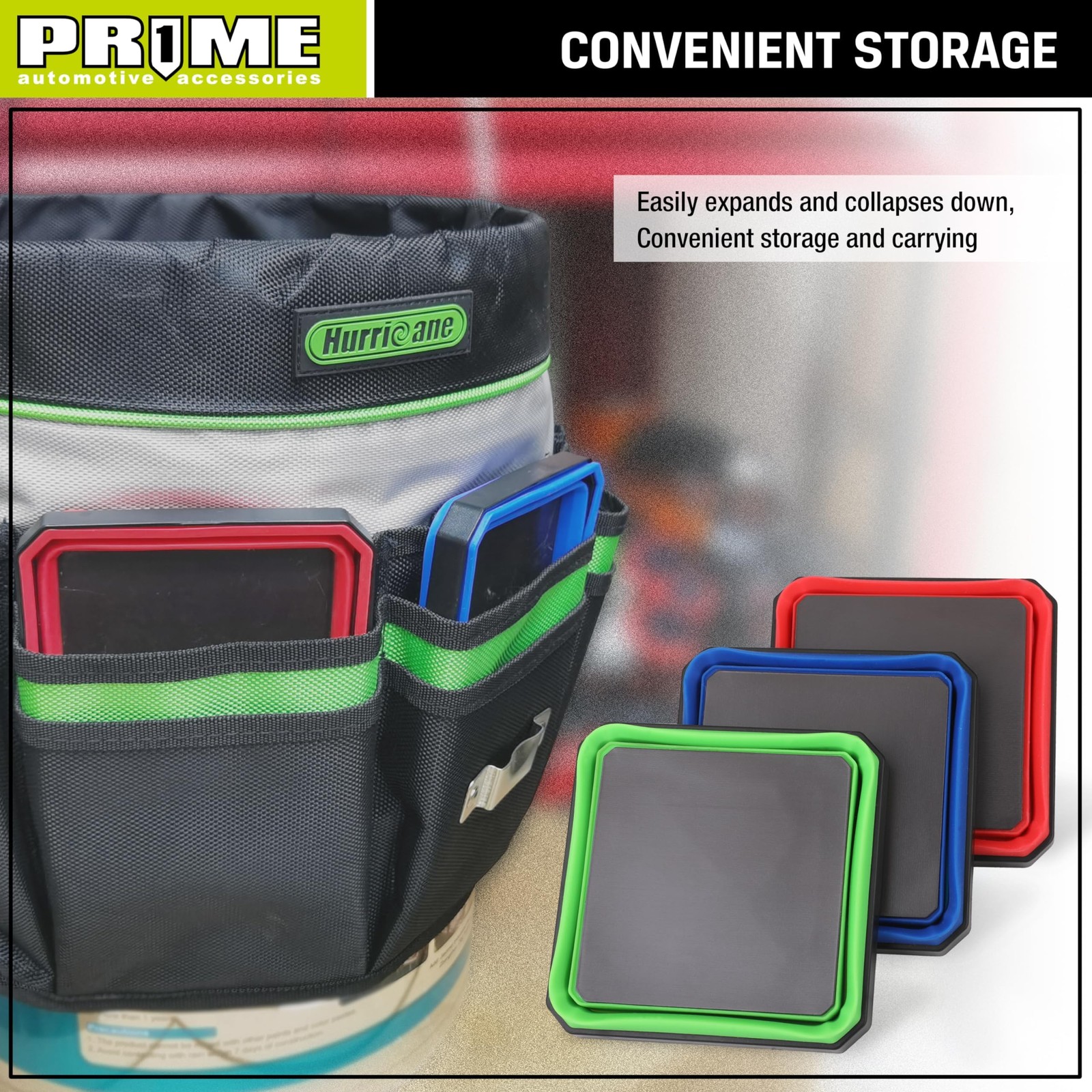 PR1ME Collapsible Magnetic Parts Tray Set, Foldable Basic Trays