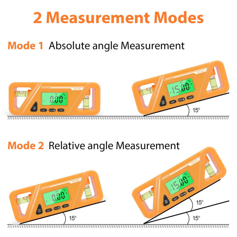 LCD Digital Inclinometer Level Box Protractor Angle Finder Bevel Gauge Magnetic